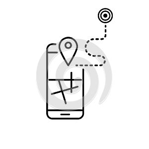 smartphone navigation icon.