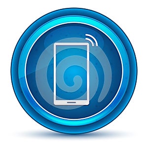 Smartphone network signal icon eyeball blue round button