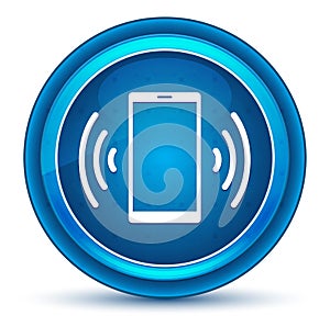 Smartphone network signal icon eyeball blue round button