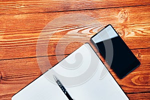 Smartphone and notebook with pen