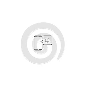 Smartphone notification logo icon vector