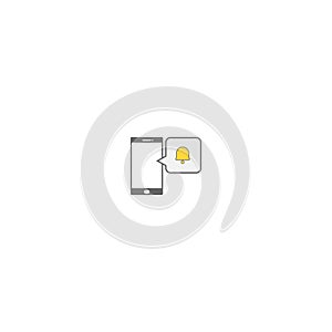 Smartphone notification logo icon vector