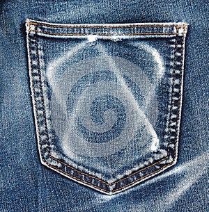 Smartphone-pattern old denim pocket