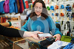 Smartphone Payment Transaction at Store