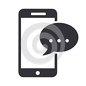 Smartphone phone message icon symbol vector illustration