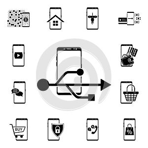 Smartphone, pin, wifi icon. Mobile concept icons universal set for web and mobile