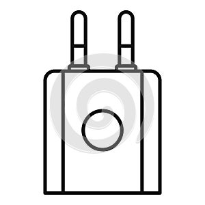 Smartphone plug icon, outline style