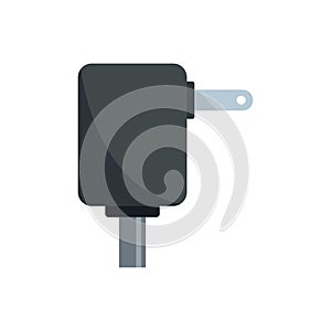 Smartphone power adapter icon flat isolated vector