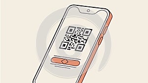 Smartphone QR Code, Digital Scan and Information Access, vector design Generative AI