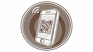 Smartphone with QR Code for Quick Mobile Payment. vector design Generative AI