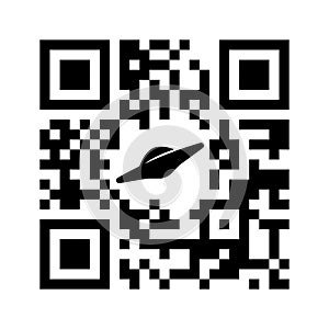 Smartphone readable QR code They Exist with UFO icon