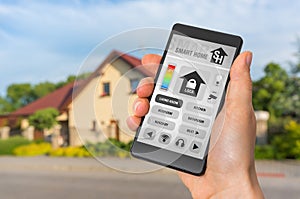 Smartphone with remote smart home control system