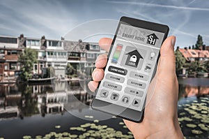 Smartphone with remote smart home control system