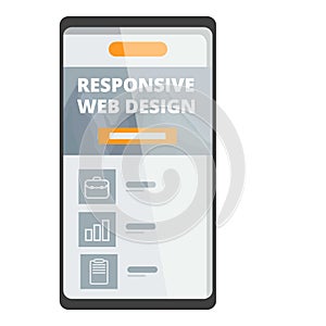 Smartphone responsive web design icon cartoon vector. Desktop image