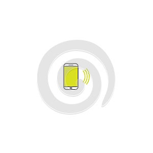 Smartphone ringging logo icon vector