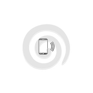 Smartphone ringging logo icon vector