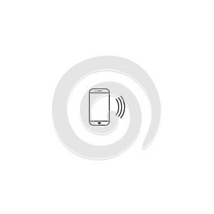 Smartphone ringging logo icon vector