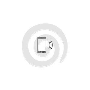 Smartphone ringging logo icon vector