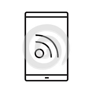 Smartphone rss feed linear icon