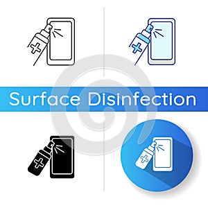 Smartphone screen cleaning icon