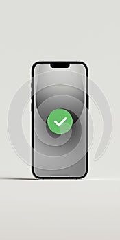 Smartphone Screen Illustration Showing Approval.AI-generated