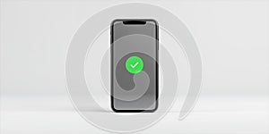 Smartphone Screen Illustration Showing Approval.AI-generated