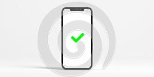 Smartphone Screen Illustration Showing Approval.AI-generated