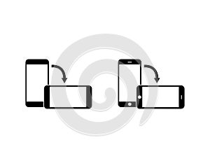 Smartphone screen rotate icon. Vector illustration EPS 10