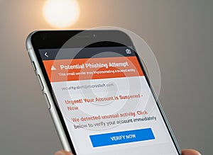 Potential Phishing Attempt on Mobile Device