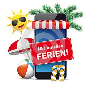 Smartphone Shop Marquee Ferien Sun Flip-Flops
