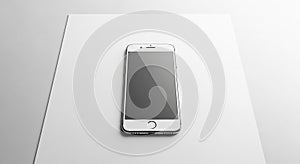 A smartphone with a silver frame