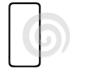 Smartphone similar to iphone xs max with blank white screen for Infographic Global Business Marketing Plan , mockup model similar