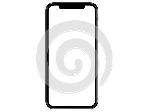 Smartphone similar to iphone xs max with blank white screen for Infographic Global Business Marketing Plan , mockup model similar