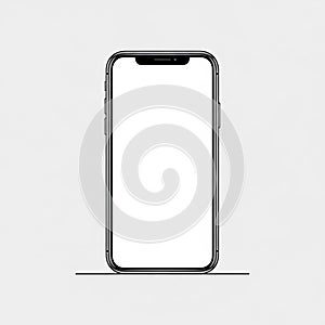 A smartphone with a sleek black