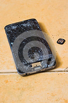 SmartPhone smashed on the ground