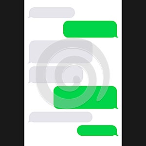 Smartphone SMS Chat Bubbles. Vector