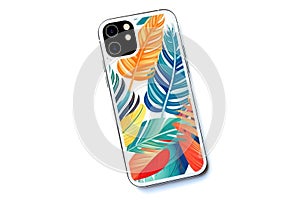 Smartphone Sticker On White Background. Generative AI