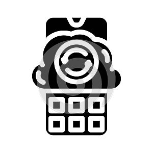 Smartphone syncing data to cloud computing storage