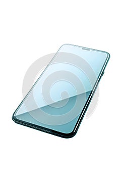 Smartphone tempered glass screen mockup isolated