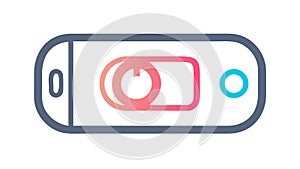 Smartphone Toggle Switch Icon Vector, Mobile Control Interface, vector design Generative AI