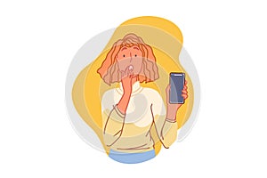 Smartphone trouble, technical problem concept