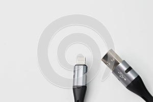 Smartphone usb cable isolated on a white background