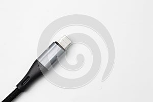 Smartphone usb charger isolated on a white background