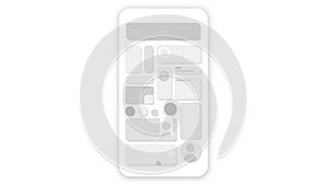 Smartphone User Interface Design Elements Wireframe Layout mockup