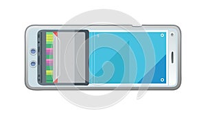 Smartphone with User Interface for Mobile App Design, vector design Generative AI