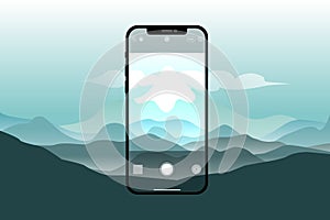 Smartphone vector. Template of screenshots