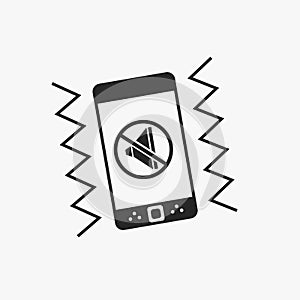 Smartphone vibrate flat icon