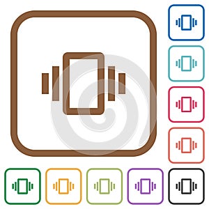 Smartphone vibration simple icons