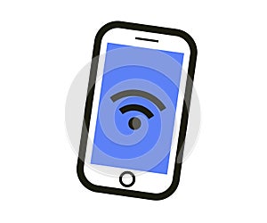 Smartphone on a white background. The Internet. Vector