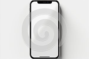 Smartphone, white screen template, isolate on a white background
